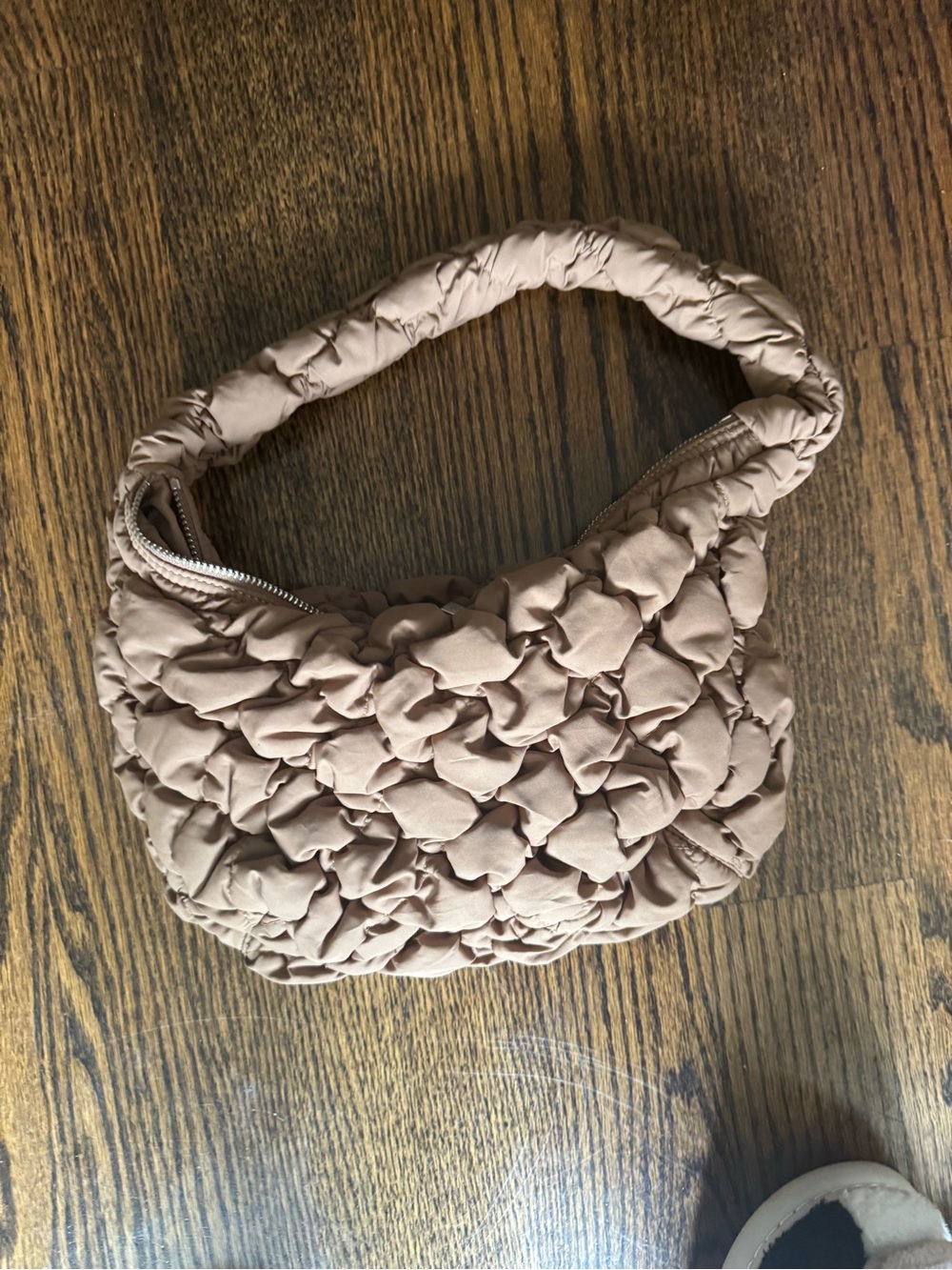 Quilted Shoulder Bag in Taupe- Aritzia